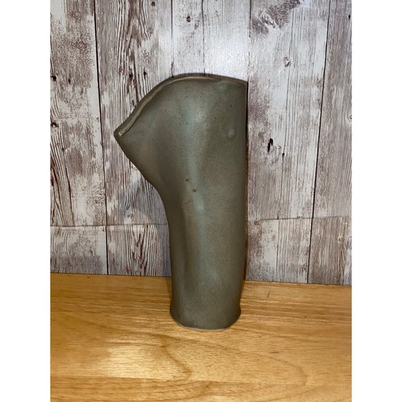 Original Gray Artisan Sculptural Art Design Vase Signed Helena - Picture 3 of 8